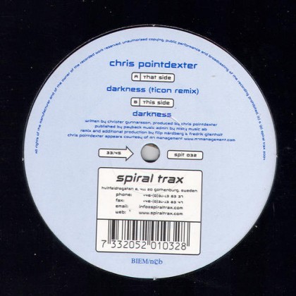 Spiral Trax Int - CHRIS POINTDEXTER - Darkness