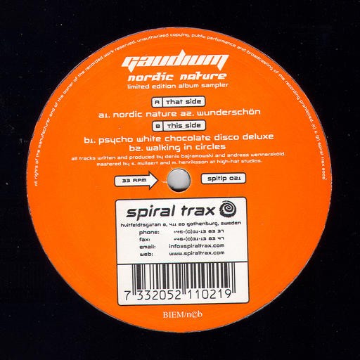 Spiral Trax Records - GAUDIUM - nordic nature